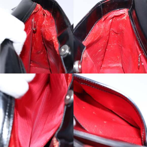 GUCCI Hand Bag Enamel Black Silver 002 2865 002 2865 - Picture 12 of 13